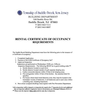 beachwood nj certificate of occupancy.